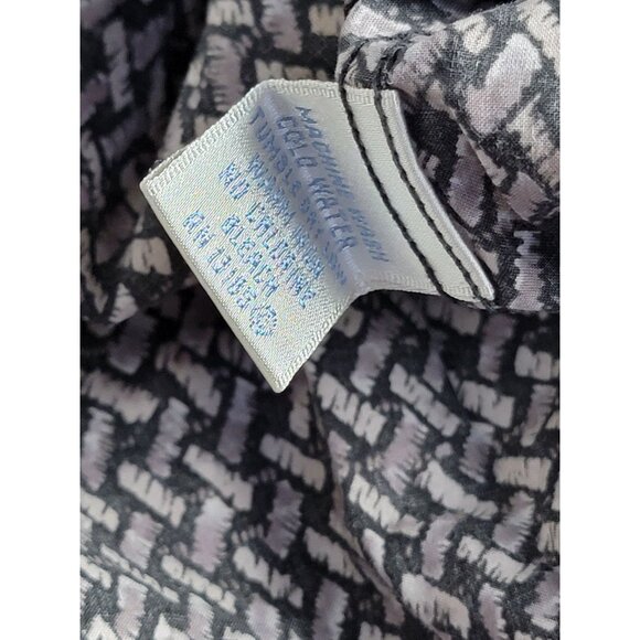 Burma Bibas Shirt Men's XL Black 60 Singles Lawn Cotton Button-Up Pocket Casual - Picture 4 of 7